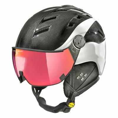 CP Camurai Carbon zwart-wit skihelm - meekleurend & polariserend vizier - kies uit 3 soorten !