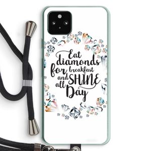 Diamonds: Pixel 5a 5G Transparant Hoesje met koord