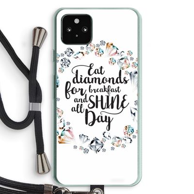 Diamonds: Pixel 5a 5G Transparant Hoesje met koord