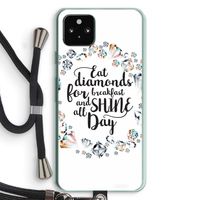 Diamonds: Pixel 5a 5G Transparant Hoesje met koord Diamonds: Pixel 5a 5G Transparant Hoesje met koord