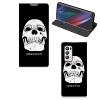 Mobiel BookCase OPPO Find X3 Neo Skull Eyes - thumbnail