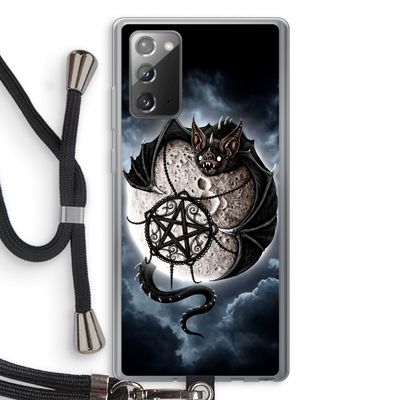 Volle maan: Samsung Galaxy Note 20 / Note 20 5G Transparant Hoesje met koord