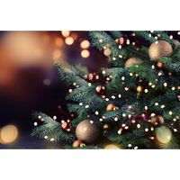 Inductiebeschermer - Kerstboom met Verlichting - 60x60 cm - thumbnail