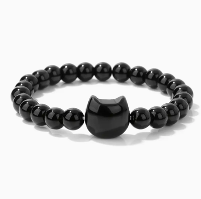 Obsidiaan poes armband - Overige Edelsteensoorten - Spiritueelboek.nl