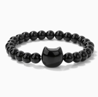 Obsidiaan poes armband - Overige Edelsteensoorten - Spiritueelboek.nl