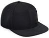 Beechfield CB661 Original Flat Peak 6 Panel Snapback Cap - Black/Black - One Size