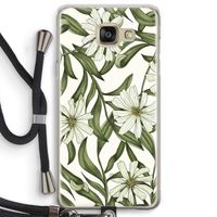 Wit bloemenpatroon: Samsung Galaxy A5 (2016) Transparant Hoesje met koord