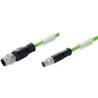 Weidmüller 1296790330 Sensor/actuator dataconnector, geassembleerd M12, M8 Aantal polen (sensoren): 4 Stekker, recht 3.30 m 1 stuk(s)