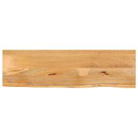 Tafelblad met natuurlijke rand 100x20x3,8 cm massief mangohout - thumbnail