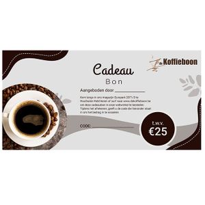 De Koffieboon Cadeaubon €25