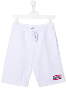 DSQUARED2 KIDS short de jogging à logo imprimé - Blanc