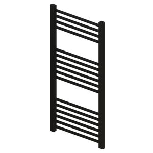 Radiator BWS Wingrave 100x60 cm Mat Zwart Zij-Onderaansluiting (573 Watt)