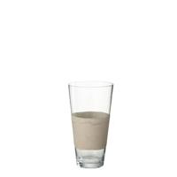 J-Line vaas Delph - glas - transparant|beige - small - thumbnail