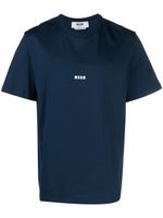 MSGM t-shirt en coton à logo imprimé - Bleu