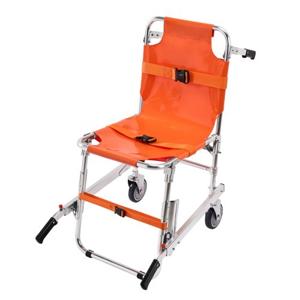 VEVOR EMS-trapstoel 159kg draagvermogen opvouwbare noodtrapklimrolstoel aluminium met 2 wielen draagbare traplift ambulance brandweerman evacuatie voor ouderen en gehandicapten