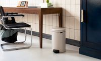 Brabantia NewIcon pedaalemmer 12 liter met kunststof binnenemmer - Soft Beige - thumbnail