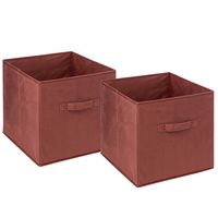 Opbergmand/kastmand - 6x stuks - 29 liter - bordeaux rood - 31 x 31 x 31 cm - thumbnail