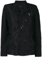 Comme Des Garçons Pre-Owned lace panel jacket - Noir