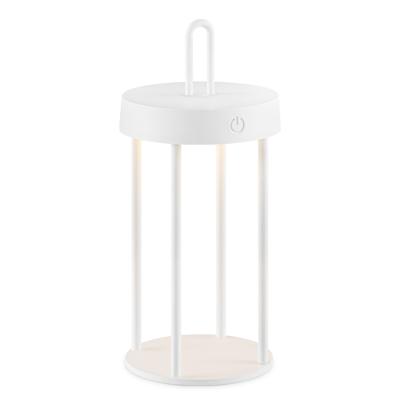 Draadloze Oplaadbare LED Tafellamp - Binnen & Buiten - Dimbaar - ø12.8 x 28.4 cm - Warmwit licht - 3000mAh - White