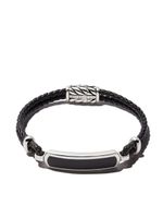 David Yurman bracelet en cuir Exotic Stone Bar Station serti d'onyx - Noir