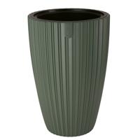 Form Plastic Plantenpot/bloempot Mika - kunststof - groen - D40 x H58 cm - met binnenpot