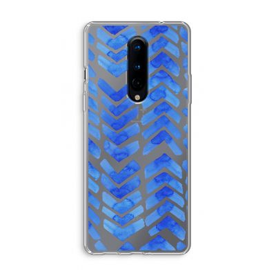 Blauwe pijlen: OnePlus 8 Transparant Hoesje