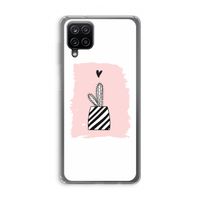 Zwart-wit cactus: Samsung Galaxy A12 Transparant Hoesje