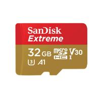 SanDisk MicroSDHC Extreme 32GB 100 mb/s - A1 - V30 - SDA - Rescue Pro DL 1Y Micro SD-kaart Rood