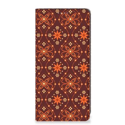 Samsung Galaxy A21s | Hoesje met Magneet | Batik Brown Samsung Galaxy A21s | Hoesje met Magneet | Batik Brown