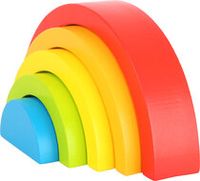 Houten bouwblokken - regenboog - thumbnail