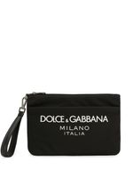 Dolce & Gabbana portefeuille zippé à logo imprimé - Noir