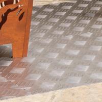 VidaXL Trap tread rechthoekig 4 pcs zilver 100 x 50 cm aluminium