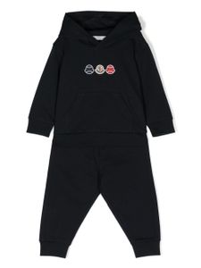 Moncler Enfant logo-patch stretch-cotton tracksuit - Bleu