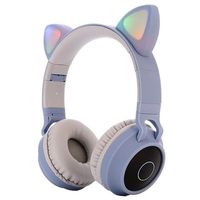 Opvouwbare Bluetooth Cat Ear-hoofdtelefoon voor kinderen - Blauw