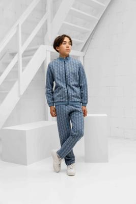 Lacoste Paris Monogram Trainingspak Kids Blauw - Maat 152 - Kleur: Blauw | Soccerfanshop