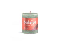 Bolsius Shine Collection Rustiek Stompkaars 80/68 Jade Green-Jadegroen