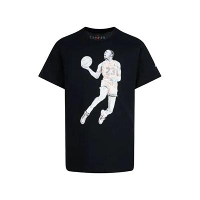 T-Shirt met Korte Mouwen voor kinderen Jordan Air Zwart - Maat: 6-7 jaar