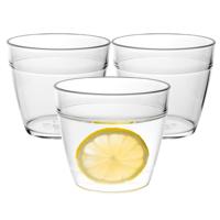 MPDrink Waterglas stapelbaar - 6x - SAN kunststof - 24 cl - onbreekbaar - herbruikbaar - waterglazen