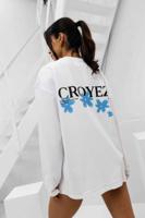 Croyez Botanique Longsleeve Dames Wit/Blauw - Maat XS - Kleur: WitBlauw | Soccerfanshop