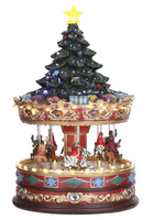 - Carousel with Christmas tree on top adapter included - Luville