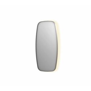 Spiegel INK SP30 40x4x80 cm incl. Indirect LED-Verlichting Rondom en Spiegelverwarming Geborsteld RVS