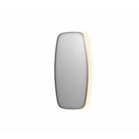 Spiegel INK SP30 40x4x80 cm incl. Indirect LED-Verlichting Rondom en Spiegelverwarming Geborsteld RVS