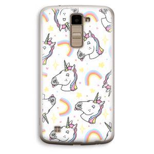 Rainbow Unicorn: LG K10 (2016) Transparant Hoesje