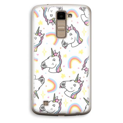 Rainbow Unicorn: LG K10 (2016) Transparant Hoesje