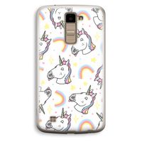 Rainbow Unicorn: LG K10 (2016) Transparant Hoesje