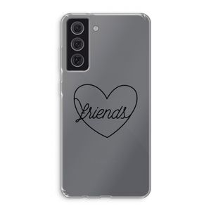 Friends heart black: Samsung Galaxy S21 FE Transparant Hoesje