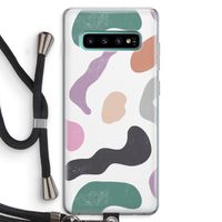 Memphis Shapes: Samsung Galaxy S10 Plus Transparant Hoesje met koord