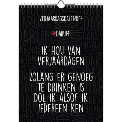 Verjaardagskalender Darum 18x25cm Verjaardagskalender Darum 18x25cm