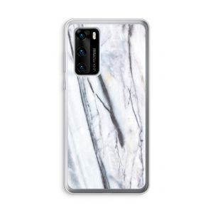 Gestreepte marmer: Huawei P40 Transparant Hoesje