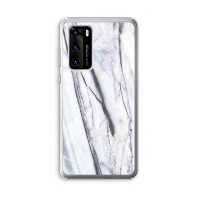 Gestreepte marmer: Huawei P40 Transparant Hoesje